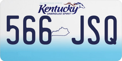 KY license plate 566JSQ