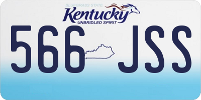 KY license plate 566JSS