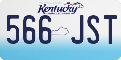 KY license plate 566JST