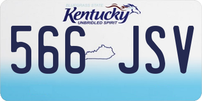 KY license plate 566JSV