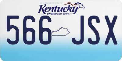 KY license plate 566JSX