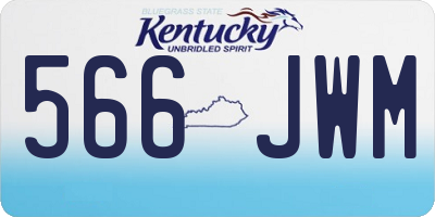KY license plate 566JWM