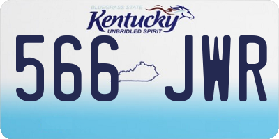 KY license plate 566JWR