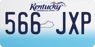 KY license plate 566JXP