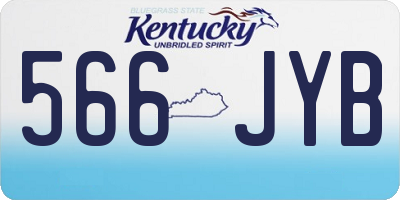 KY license plate 566JYB
