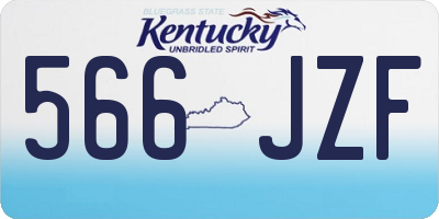 KY license plate 566JZF