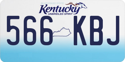 KY license plate 566KBJ