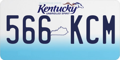 KY license plate 566KCM