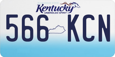 KY license plate 566KCN
