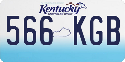 KY license plate 566KGB