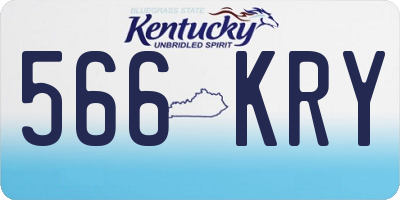 KY license plate 566KRY
