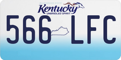 KY license plate 566LFC