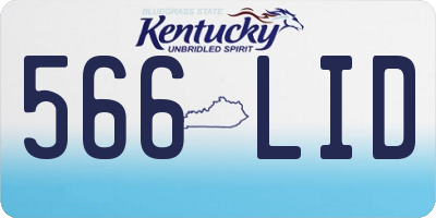 KY license plate 566LID