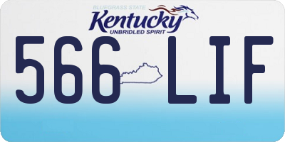 KY license plate 566LIF