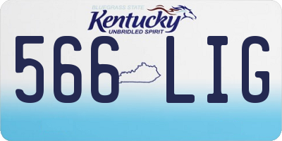 KY license plate 566LIG