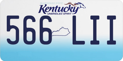 KY license plate 566LII