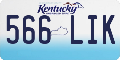 KY license plate 566LIK