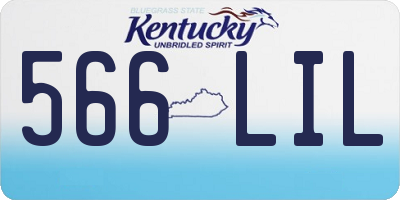 KY license plate 566LIL