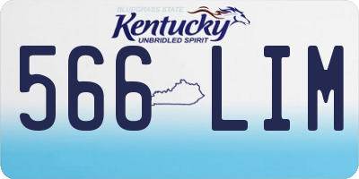 KY license plate 566LIM