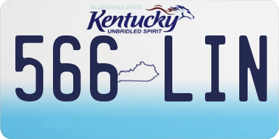 KY license plate 566LIN