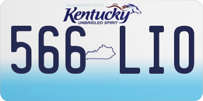 KY license plate 566LIO