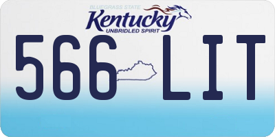 KY license plate 566LIT