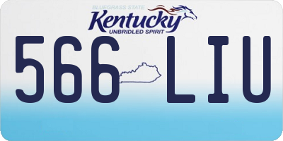 KY license plate 566LIU