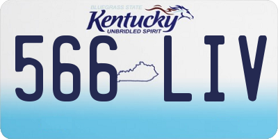 KY license plate 566LIV