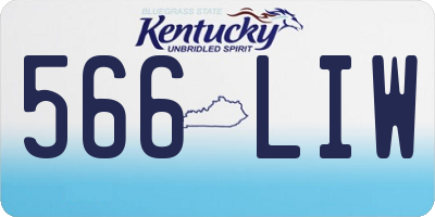 KY license plate 566LIW