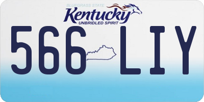 KY license plate 566LIY
