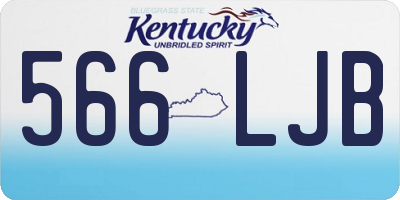 KY license plate 566LJB