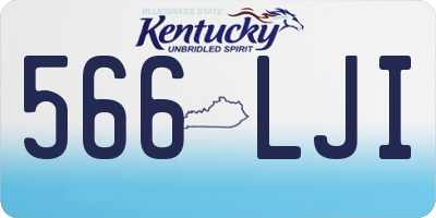 KY license plate 566LJI