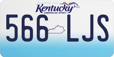 KY license plate 566LJS