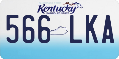 KY license plate 566LKA