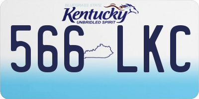 KY license plate 566LKC