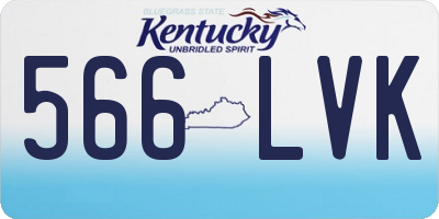 KY license plate 566LVK