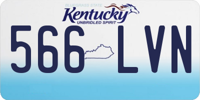 KY license plate 566LVN