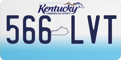 KY license plate 566LVT