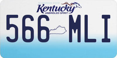 KY license plate 566MLI