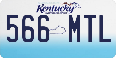 KY license plate 566MTL