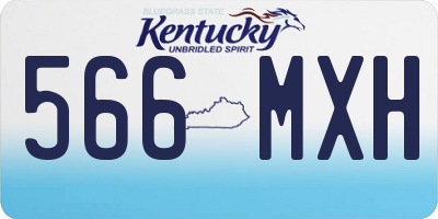 KY license plate 566MXH