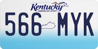 KY license plate 566MYK