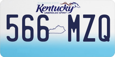 KY license plate 566MZQ