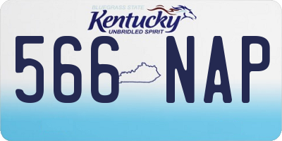 KY license plate 566NAP