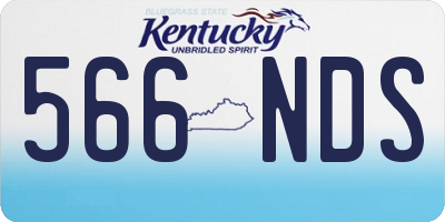KY license plate 566NDS