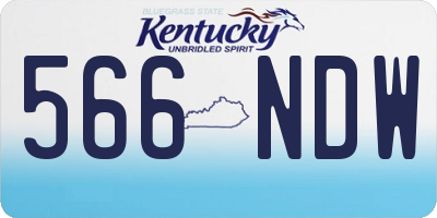 KY license plate 566NDW