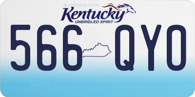KY license plate 566QYO
