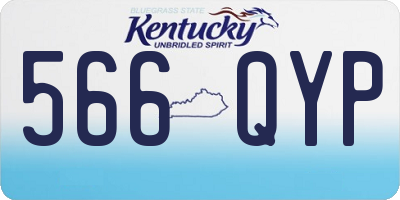 KY license plate 566QYP