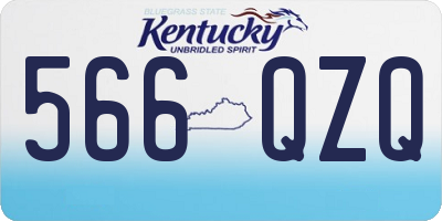 KY license plate 566QZQ