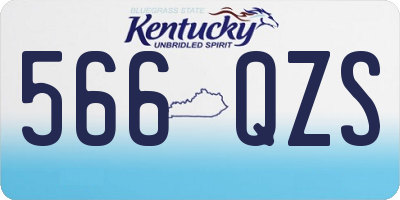 KY license plate 566QZS